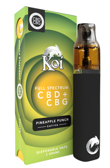 Koi CBD Disposable - Pineapple Punch - Full Spectrum CBD + CBG Disposable Vape Bar 2000mg