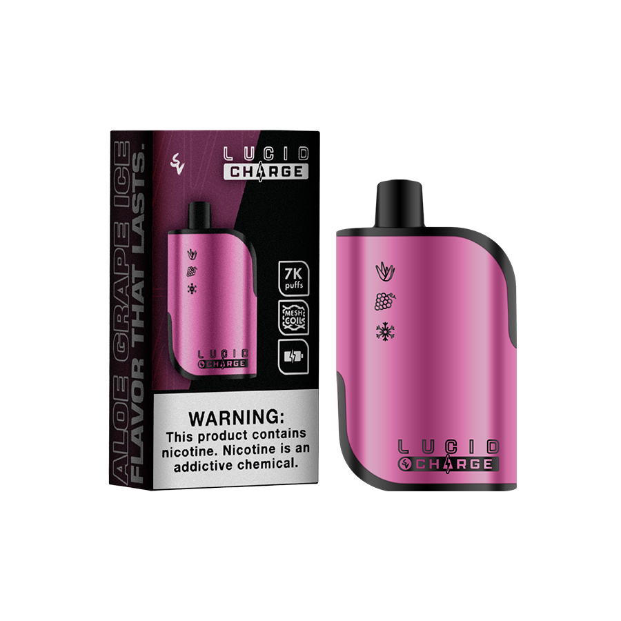 Disposable - LUCID CHARGE - Aloe Grape Ice 7000 Puffs