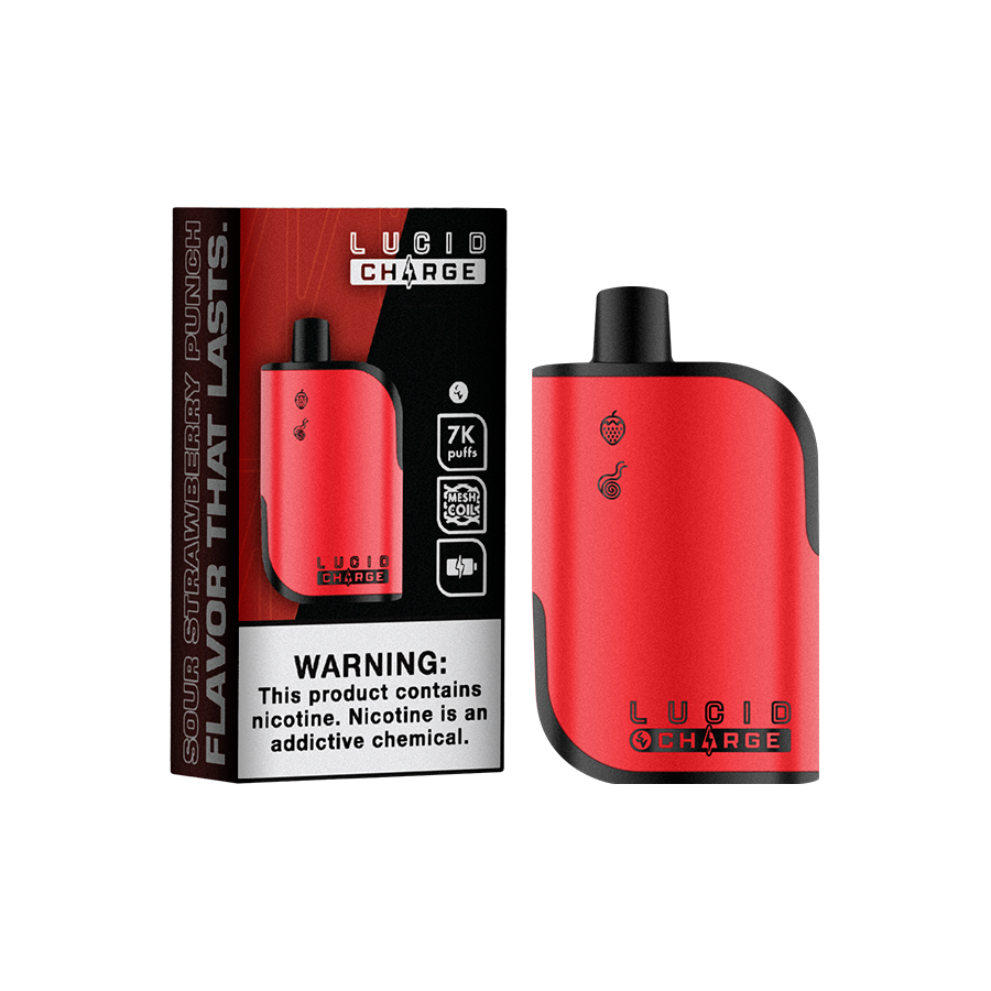 Disposable - LUCID CHARGE - Sour Strawberry Punch 7000 Puffs