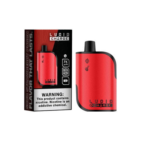 Disposable - LUCID CHARGE - Sour Strawberry Punch 7000 Puffs